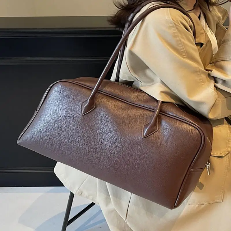 

New Style Leather Korean Version Fashion Casual Large Capacity Crossbody Multi-Functional Environment Protection Storage Bag