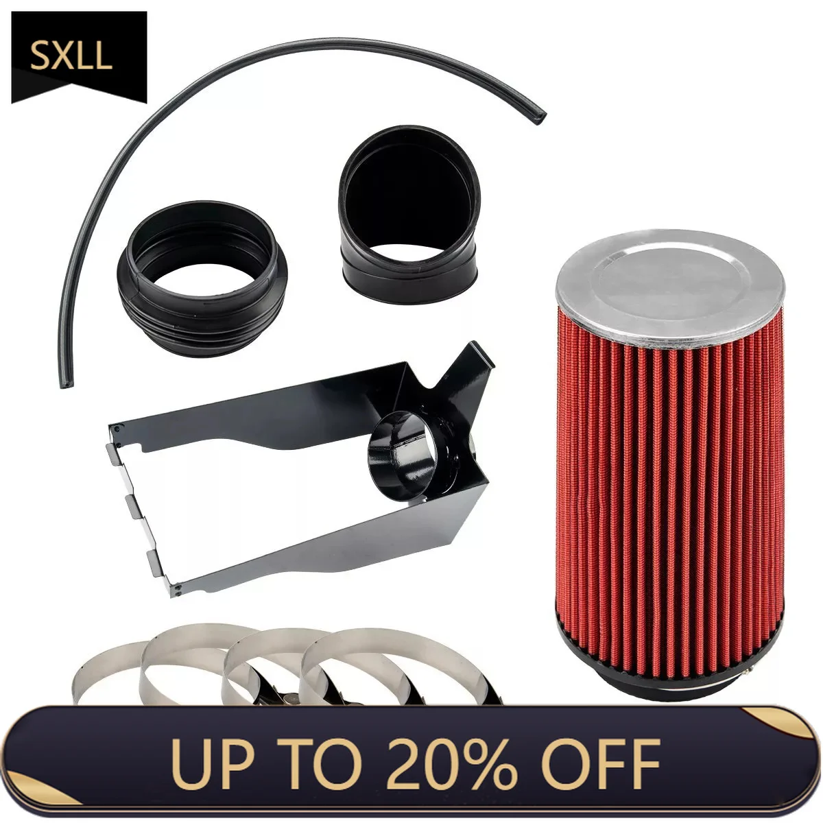 

SXLL 4 inch red heat shield for 99-03 F250/F350 overload 7.3l V8 cold air intake + filter