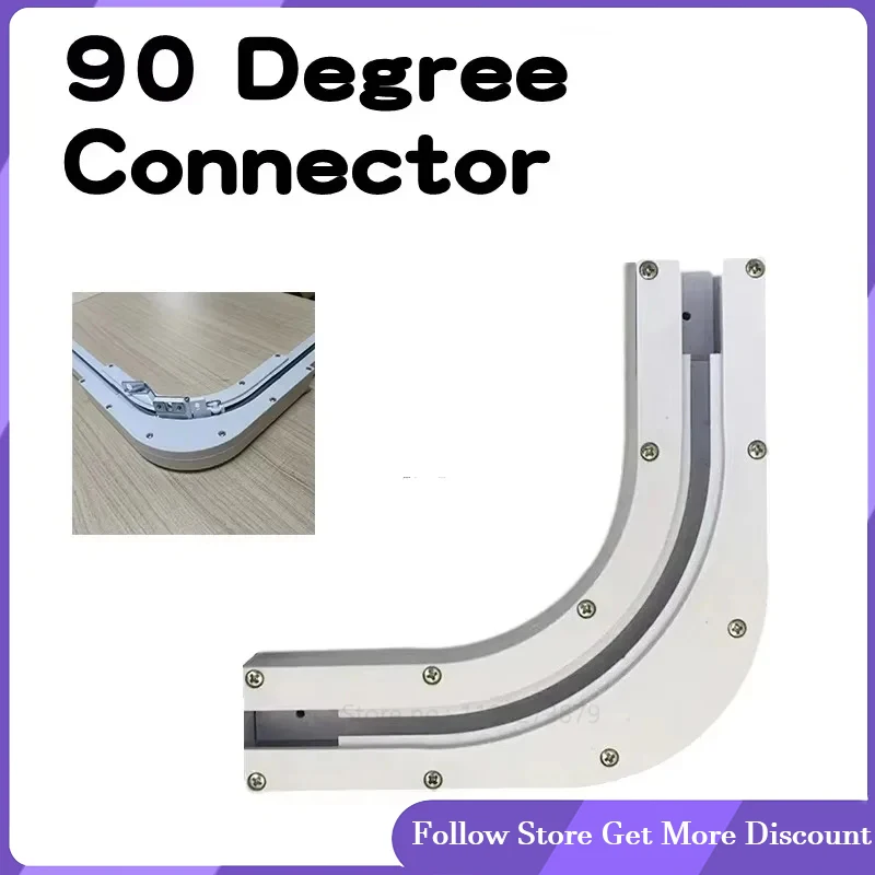 

90 degree Electric Curtain Track Rail Joint Bracket Connector For U Type and L Type window for Jialisi Track
