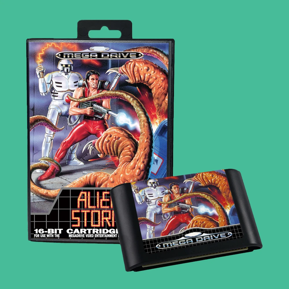 لعبة Alien Storm USA/EUR/JAP لوحدات التحكم SEGA Mega Drive Genesis 16 بت دليل صندوق خرطوشة الألعاب