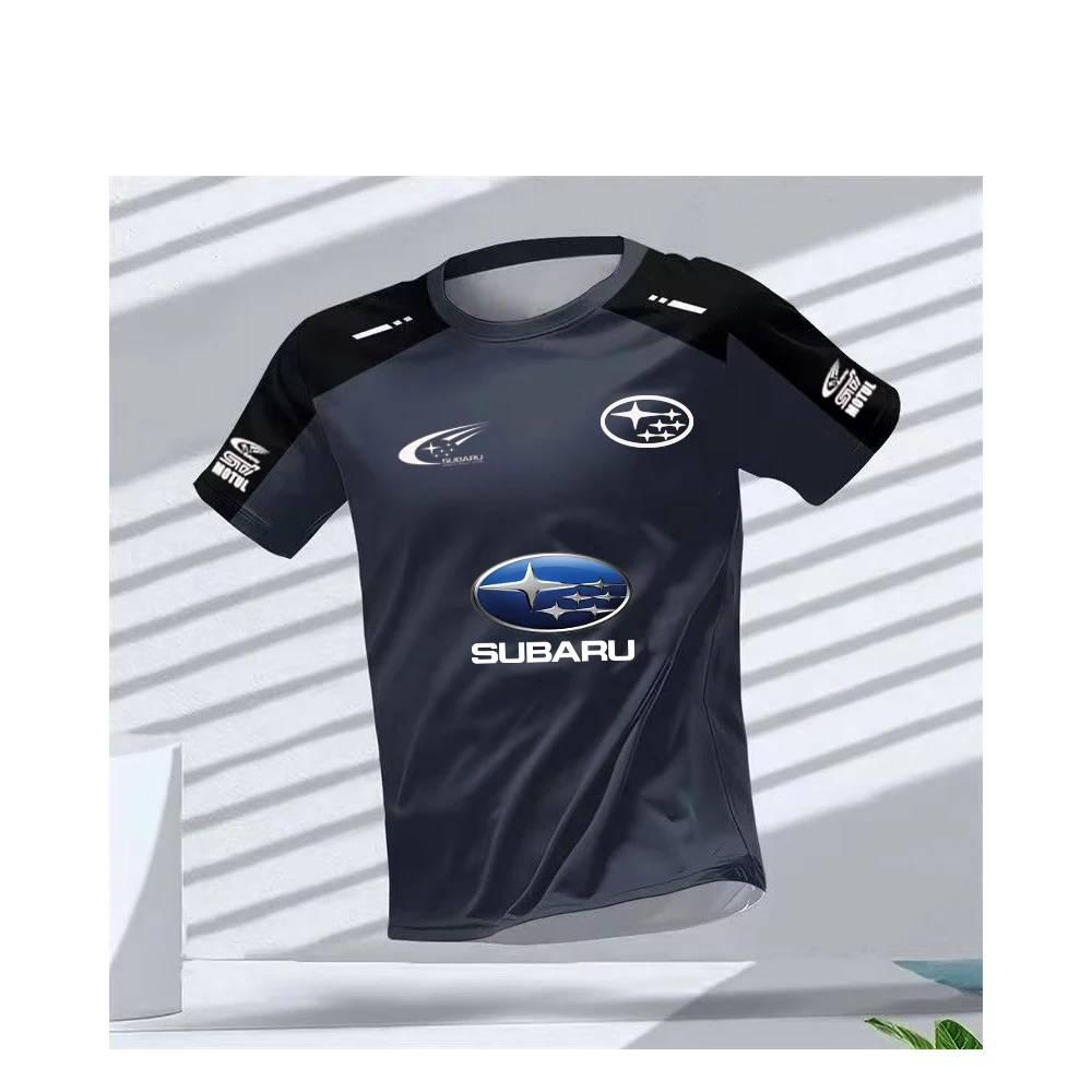 Camiseta Esportiva SUBARU com Estampa Colorida para Corrida e Exercícios Diários, Gola Redonda, Manga Curta, Casual, para Homens e Mulheres 2026
