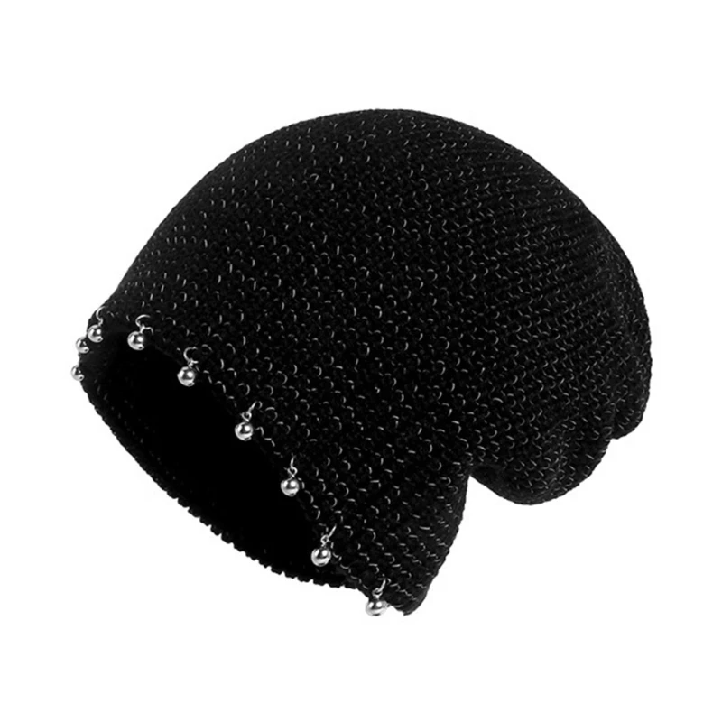 Fashion Knitted Hat Durability Embroidered Hat Sparkling Accessory Daily Life