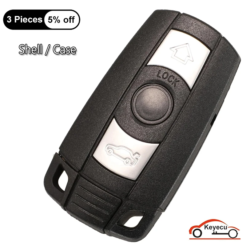 

Чехол KEYECU для BMW CAS3 CAS3+ E61 E90 E82 E70 E71 E87 E88 E89 X5 X6 1 3 5 6 серии, смарт-брелок с дистанционным управлением, 3 кнопки