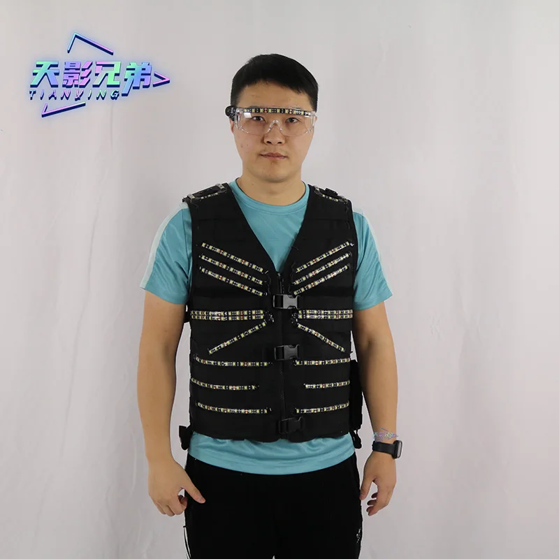 New Stage Luminous Vest LED Clothing Party Flash Glasses Night Show DJKTV Performance Fluorescent Clothing Props