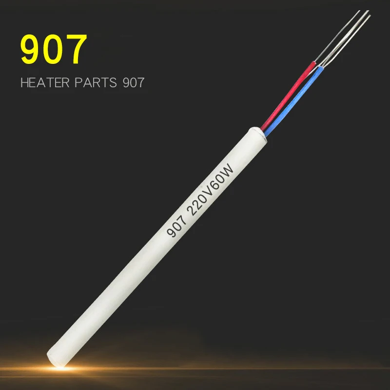 1pcs Lead-free 907 Solder Tip welding head core 60w Tip Sleeve Soldering iron tips repair for NO.907T 905E MT-3927 Accessories