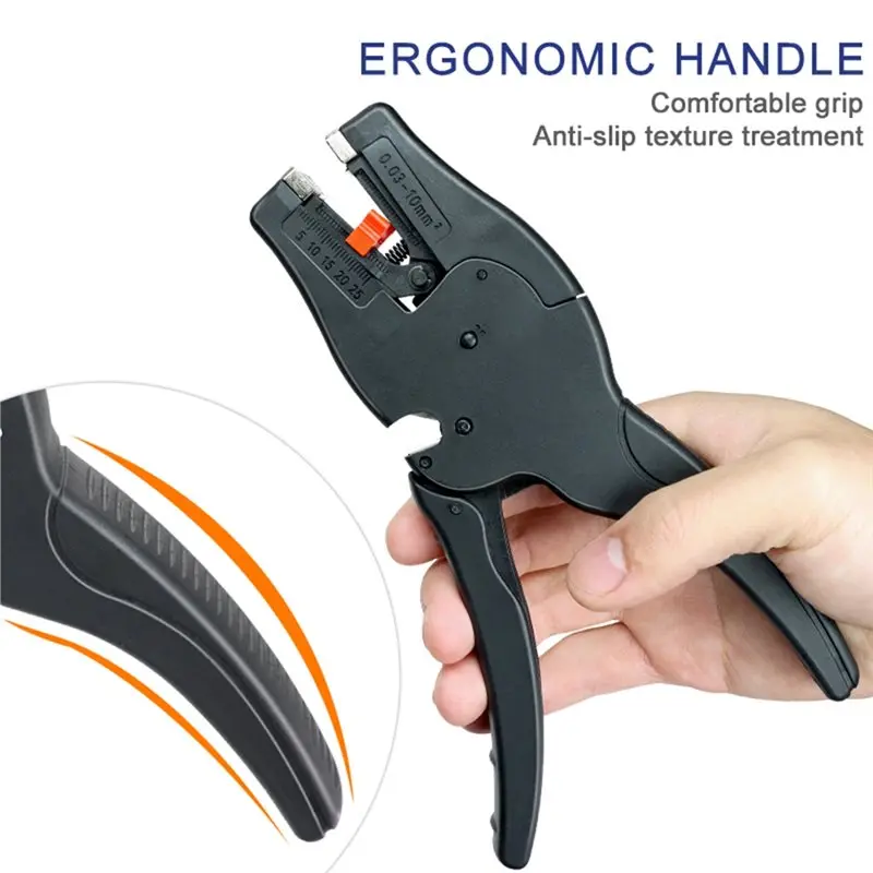 ABZS متجرد الأسلاك الأوتوماتيكي والقاطع YE-D10 كماشة 2 في 1 أدوات شديدة التحمل 0.03-10 مم2/32-7AWG أداة إصلاح كهربائية صغيرة #4