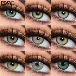 KSSEYE 1pair Natural Colored Contact Lenses for Eyes Green Pupils Lens Contact Lenses Cosmetic Green Contacts New Fast Shipping