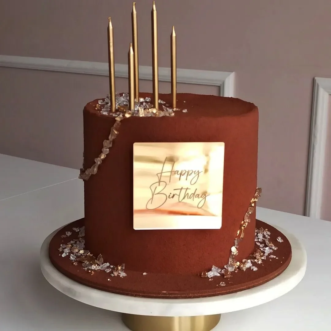 Topper de gâteau de joyeux anniversaire de Chi d'or, décorations de gâteau de fête d'anniversaire de bébé, fête préChristophe, nouveau