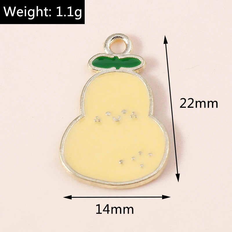 20 Stück Niedliche Gemischte Frucht-Anhänger Emaille Erdbeer-Trauben-Kirsch-Charms für Schmuckherstellung Halsketten Ohrringe DIY Basteln Geschenk – Detail 15