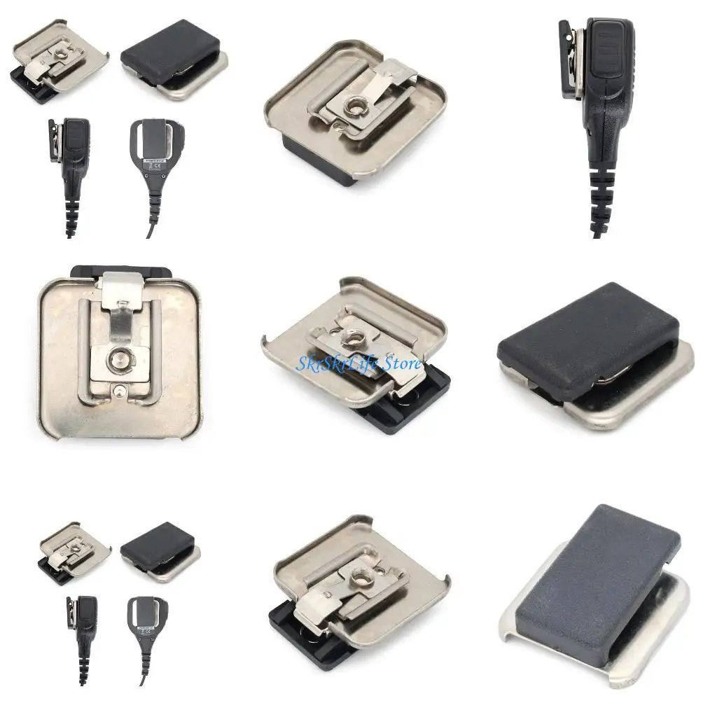 E65E جهاز اتصال داخلي لاسلكي محمول باليد ميكروفون ثنائي الاتجاه للجيب مشبك حزام متوافق مع PMMN4013A 4021 4022 4013 4051 4025