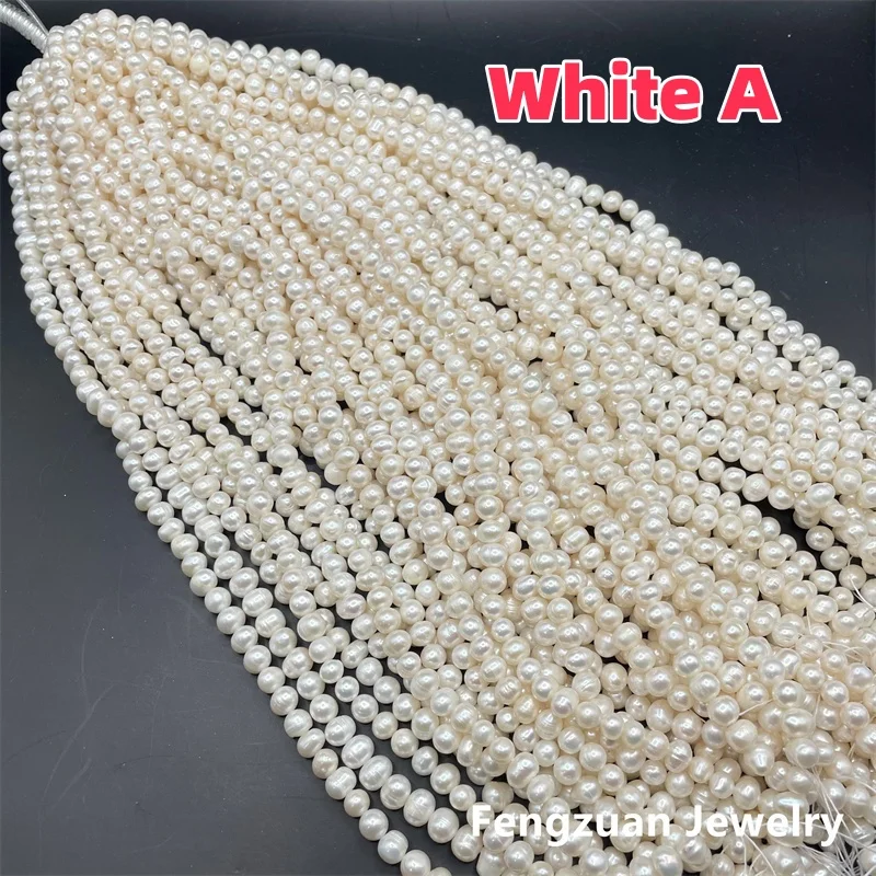 A AA AAA Natural Freshwater Pearl White Pink Purple 2-12mm Pearls Strand for Jewelry Making DIY  Factory Wholesale Price 37-38cm
