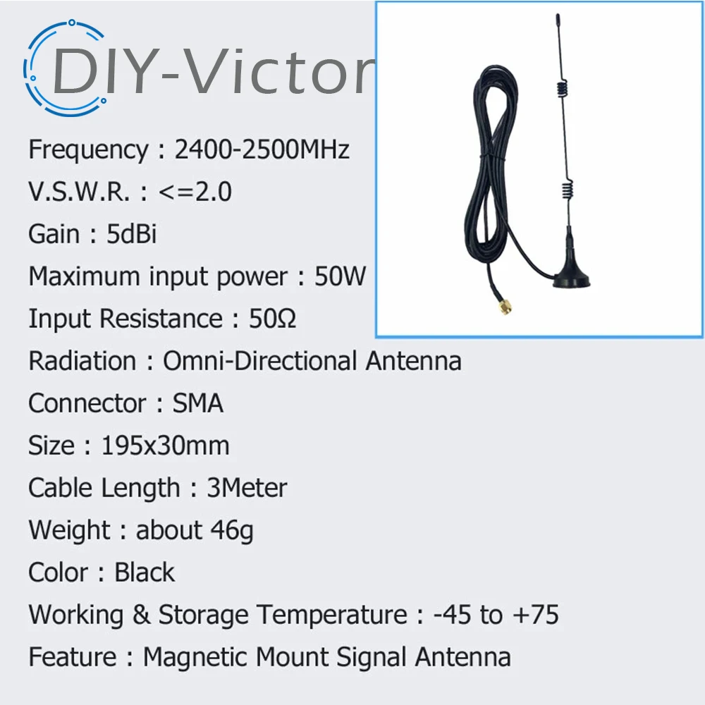 2.4GHz 3dBi WiFi 2.4g Antenna Aerial Wireless Router+ 17cm PCI U.FL IPX to RP SMA Male Pigtail Cable CC2531 CC2540 ESP8266 ESP32