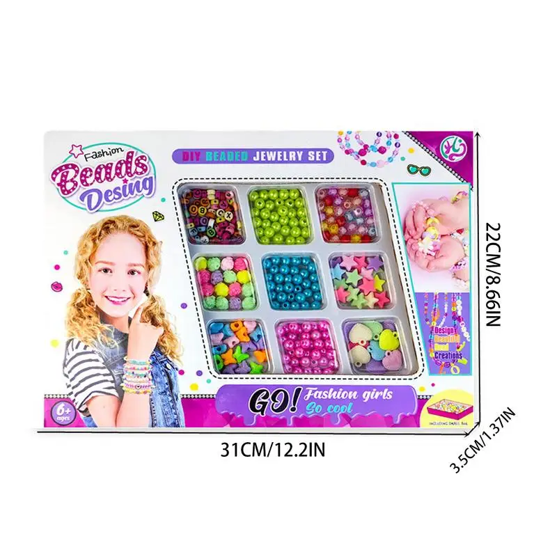 Bead Craft Kit Set  Christmas Bracelet Necklaces Making Kit Children Kids Bracelet Set Bracelet Making Craft Bead Kit Girls Toys