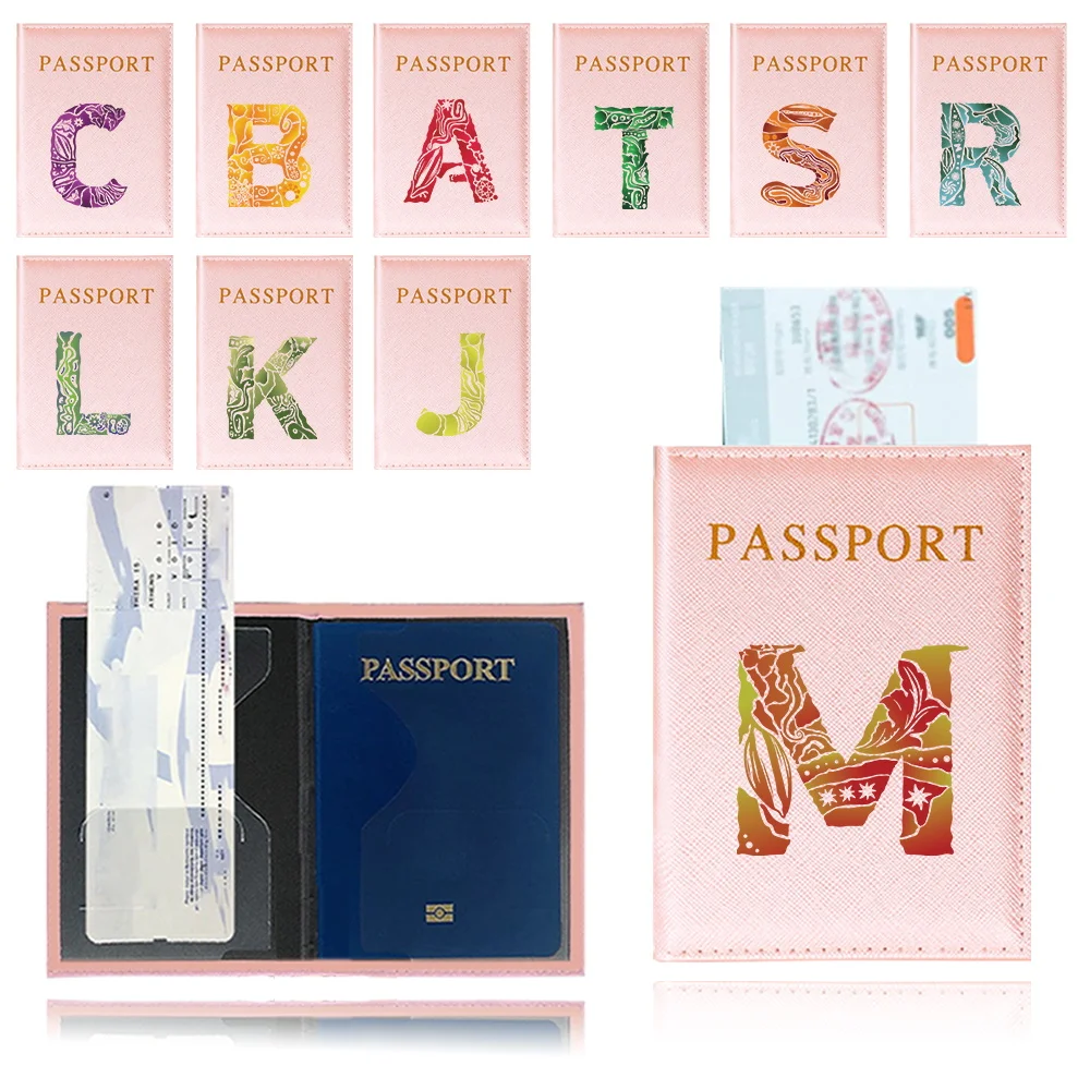 Multi-Function ID Bank Card PU Leather Wallet Case Travel Accessories for Women Men Engrave Image Printing Passport Storage Bag