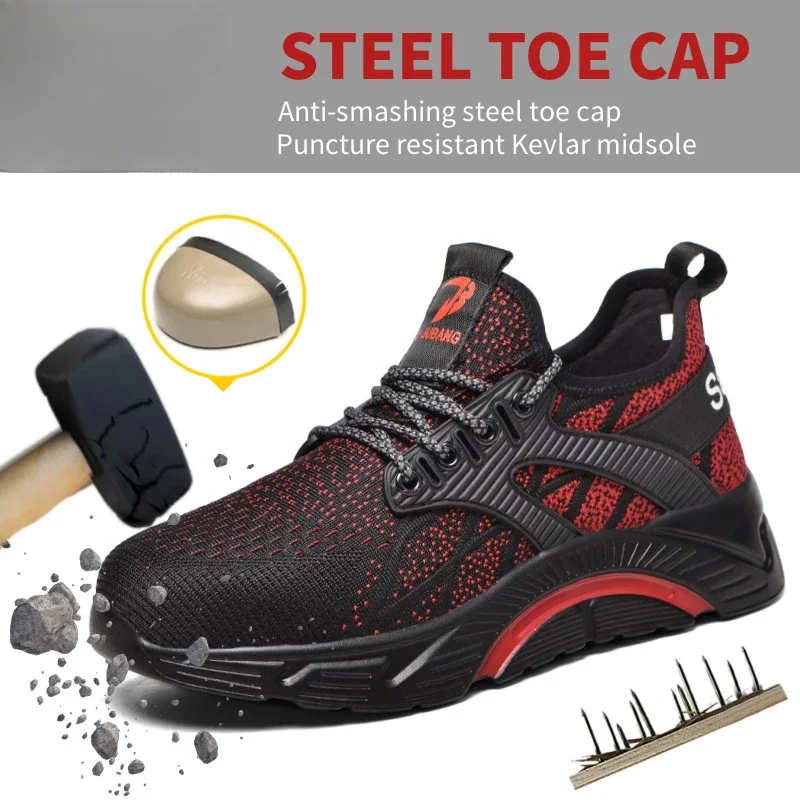 Men's Comfortable and Breathable All-season Anti Impact and Anti Puncture Work Casual Shoes One for Sale