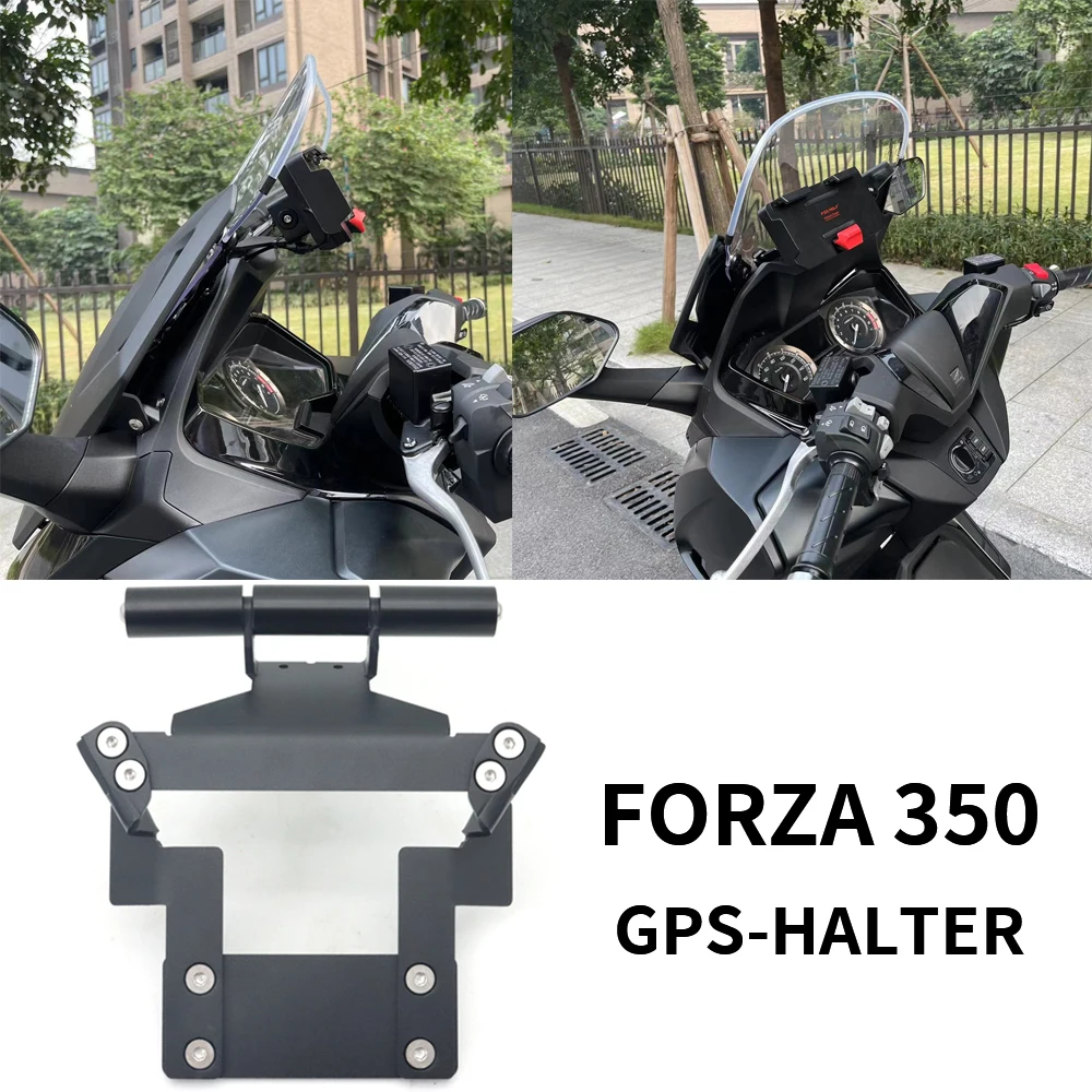 NEW For Honda NSS350 Motorcycle GPS Mobile Phone Navigation Bracket USB & Wireless Charger Holder Mount Stand