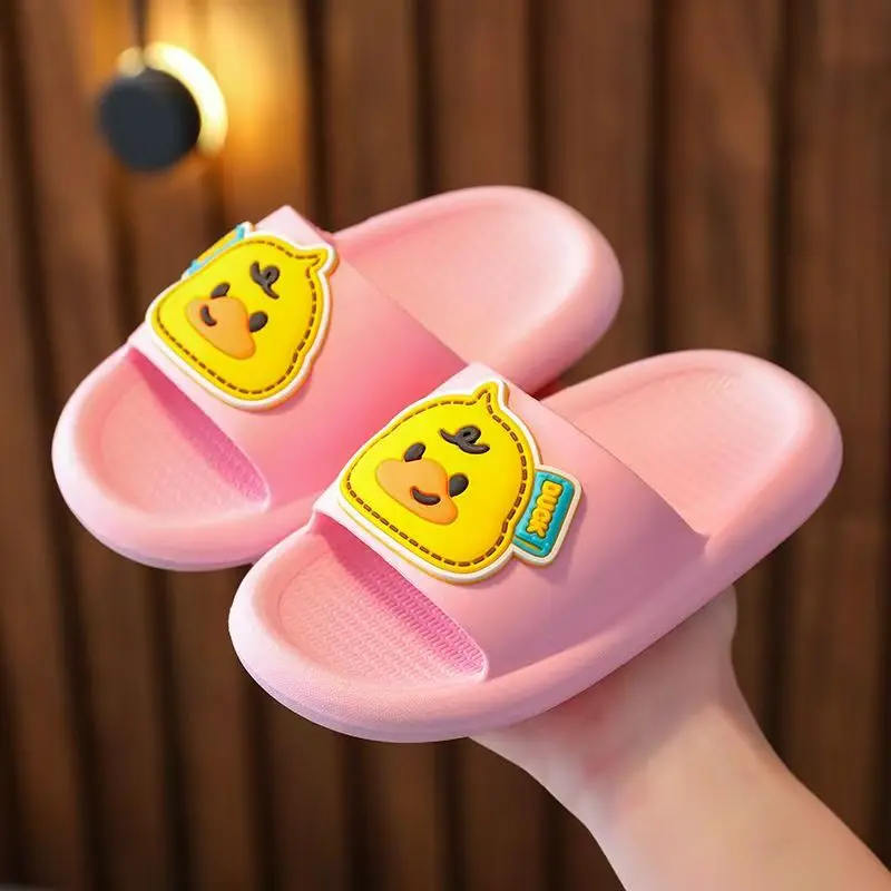 Gelbe Enten-Kinderpantoffeln, Sommerliche Rutschfeste Weichsohlen-Sandalen für Babys und Kleinkinder, Innen- und Badezimmer-Slides Verfügbar für – Detail 4