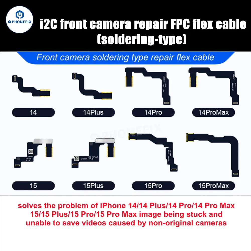 

i2C i6S ремонт фронтальной камеры, гибкий кабель FPC для iPhone 14 15 Pro Max Plus решает изображение, выстребивание и беспокойство, чтобы сэкономить видео