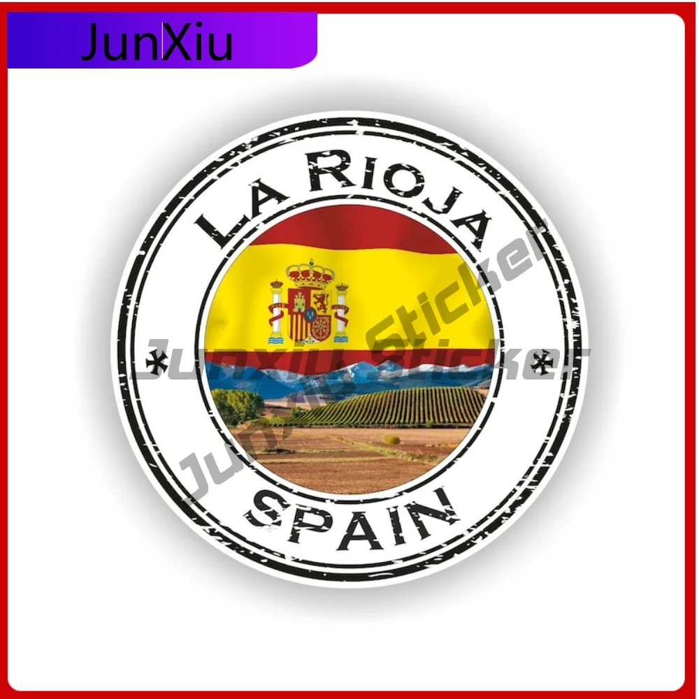 

La Rioja Spain Cool Boat UV Resistant Sticker Seal Sticker Round Badge Bumper Truck Vinyl Stylish Anti Scratch Helmet