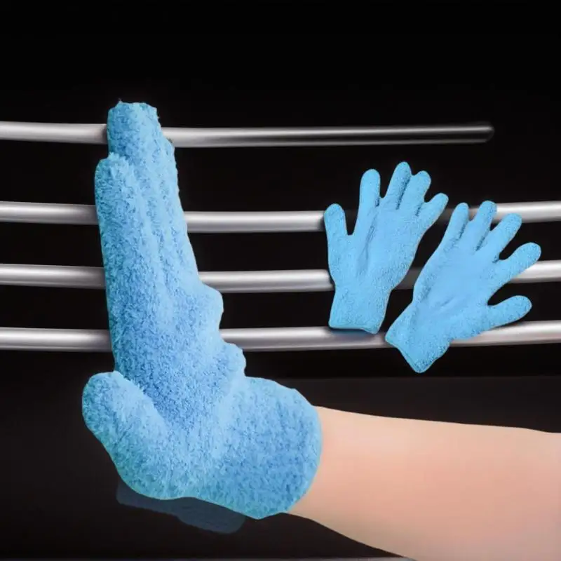 Microfiber Dusting Gloves - Stretchable & Breathable Cleaning Gloves, Non-Waterproof For Cars, Boats, RVs, Pools, Home, Kitchen