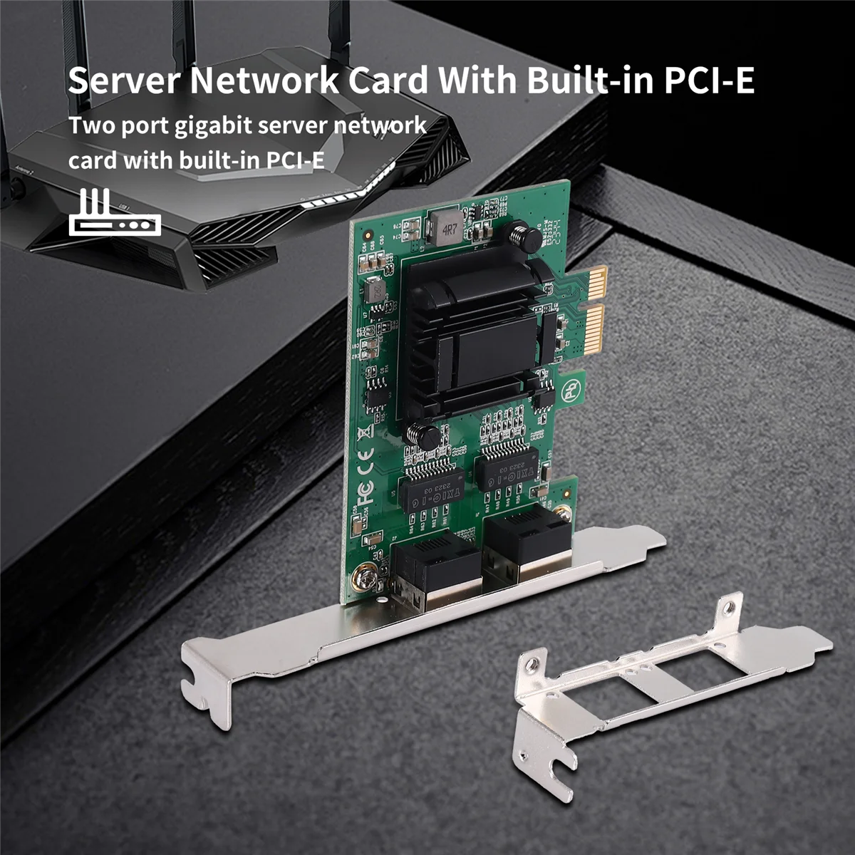 

Y14A2-портовая гигабитная сетевая карта PCIe, 1000M, двухпортовый адаптер PCI Express Ethernet с сетевой картой LAN 82571EB для Windows