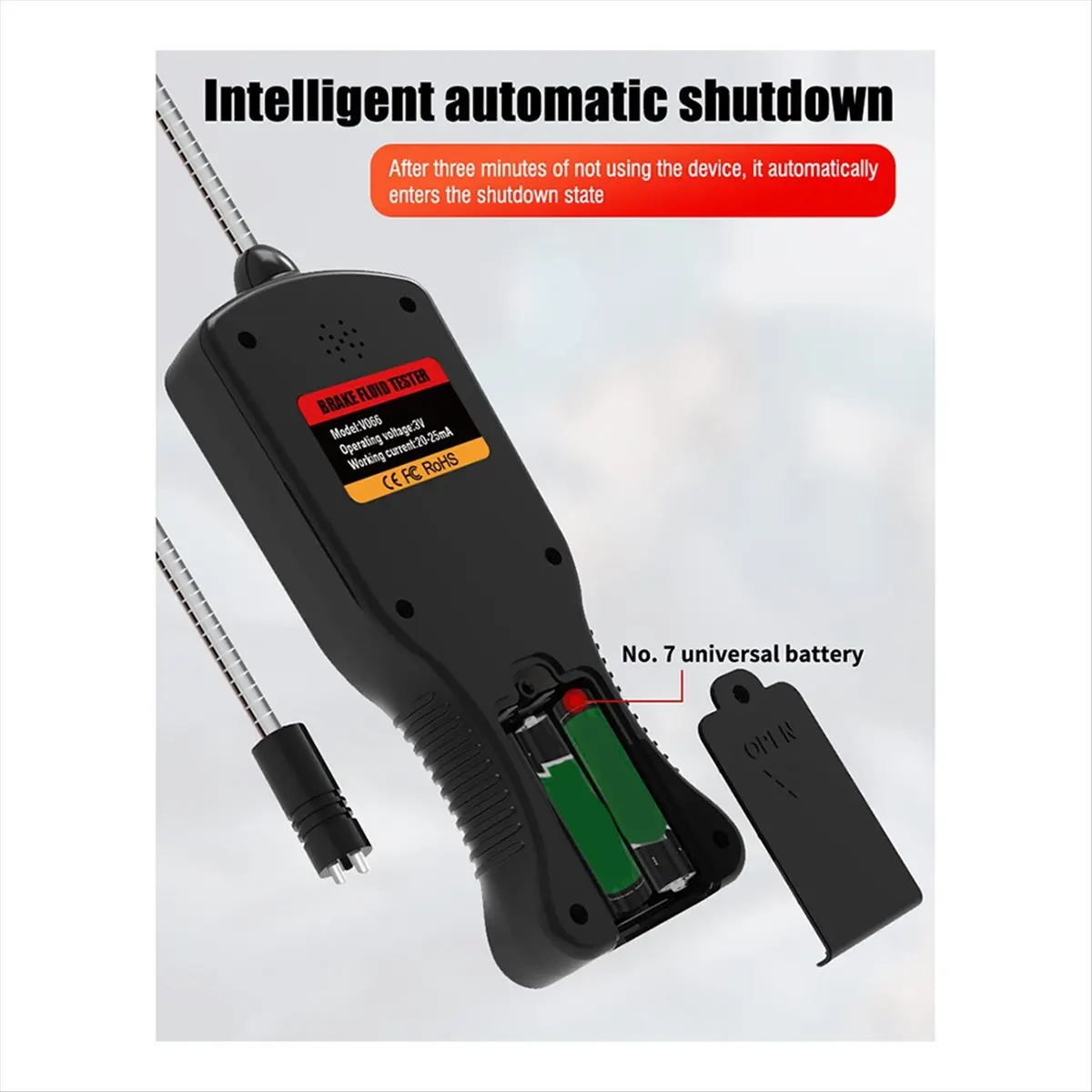 

AS718 HAPPY^V066 Brake Oil Detector Diagnoses Car Brake Oil Moisture Content Tester Brake Oil Digital Display