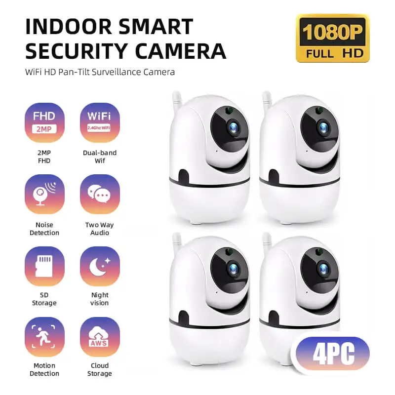 4-pack-1080p-wifi-security-cameras-24ghz-night-vision-two-way-audio-motion-tracking-app-control-indoor-home-security