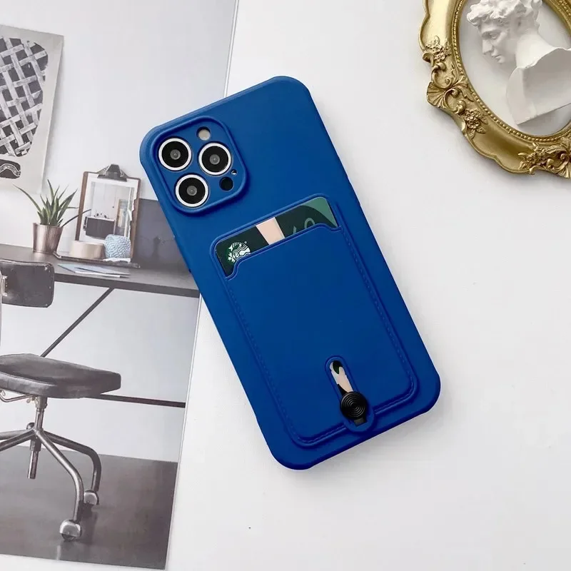 For Phone Case For iPhone 16 15 14 13 12 Mini 11 Pro Max Plus SE 2020 Fashion Wallet With Card Holder So