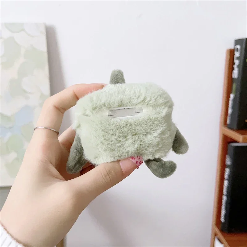 Cute Cartoon Fur Earphone Case for Airpods Pro 3 2 1 Air Pods Pro2 2nd 3rd Generation Funny Fluffy Plush Warm Women Girls Cover