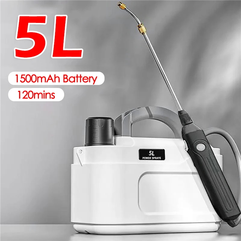 

Shoulder Style Electric Sprayer 5L Watering Can with stretchable Spray Gun Type-C Rechargeable Automatic Garden Plant Mister