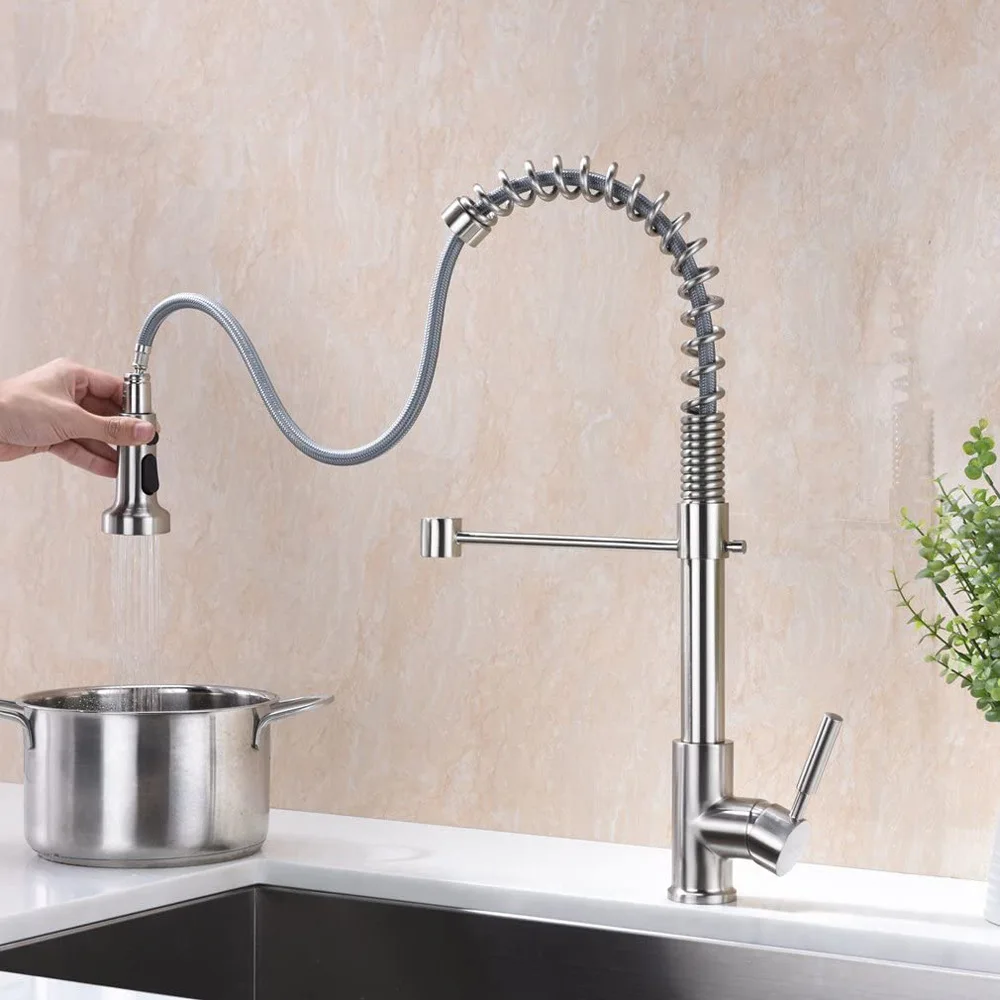 Three-function Pauseable Pull-out Shower Head for Faucet Accessories Kitchen Sink Sprayer, Pull-out Faucet Head