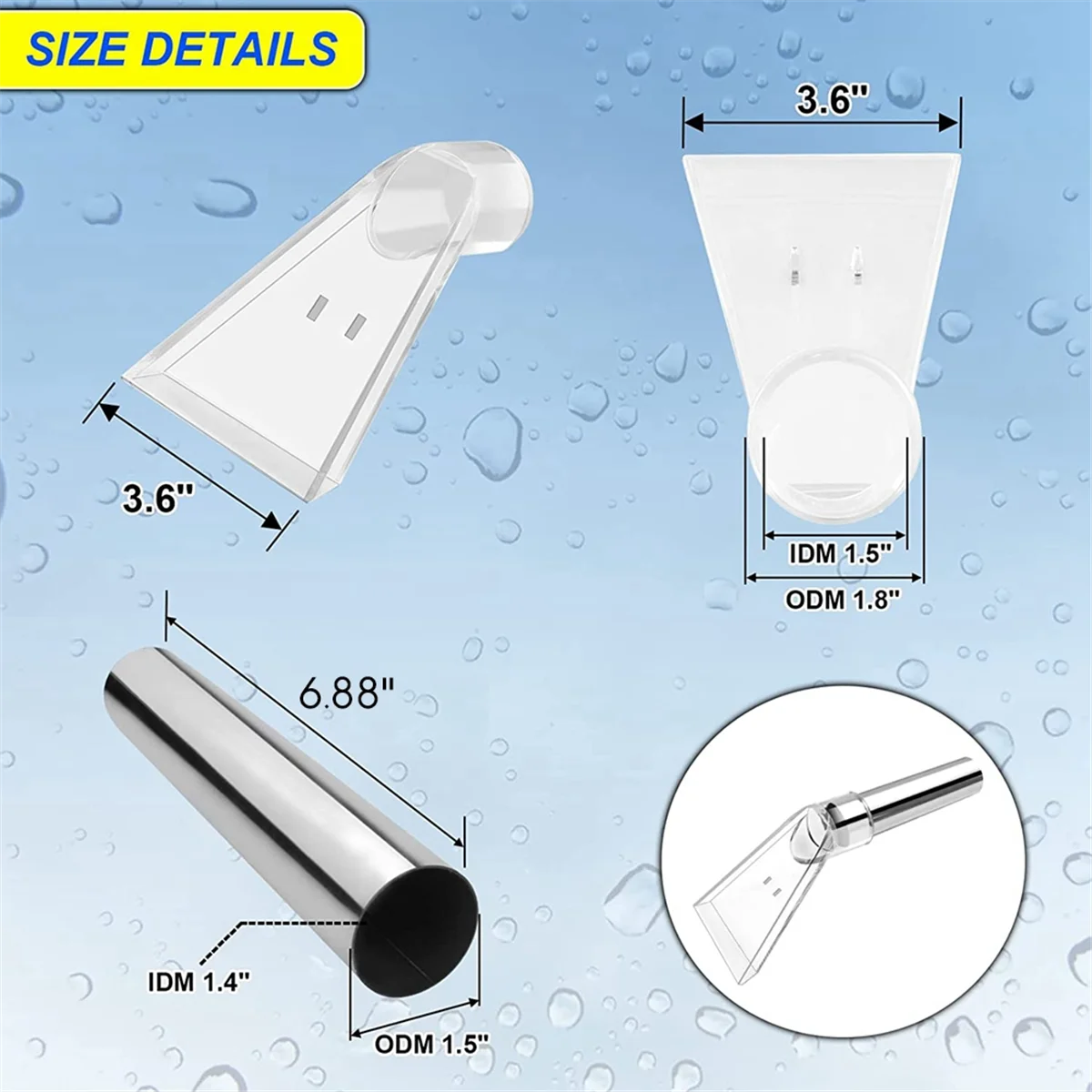 Extractor Hand Wand with Clear for Upholstery & Carpet Cleaning,Car Detailing Vacuum Wand for Portable Extractors A