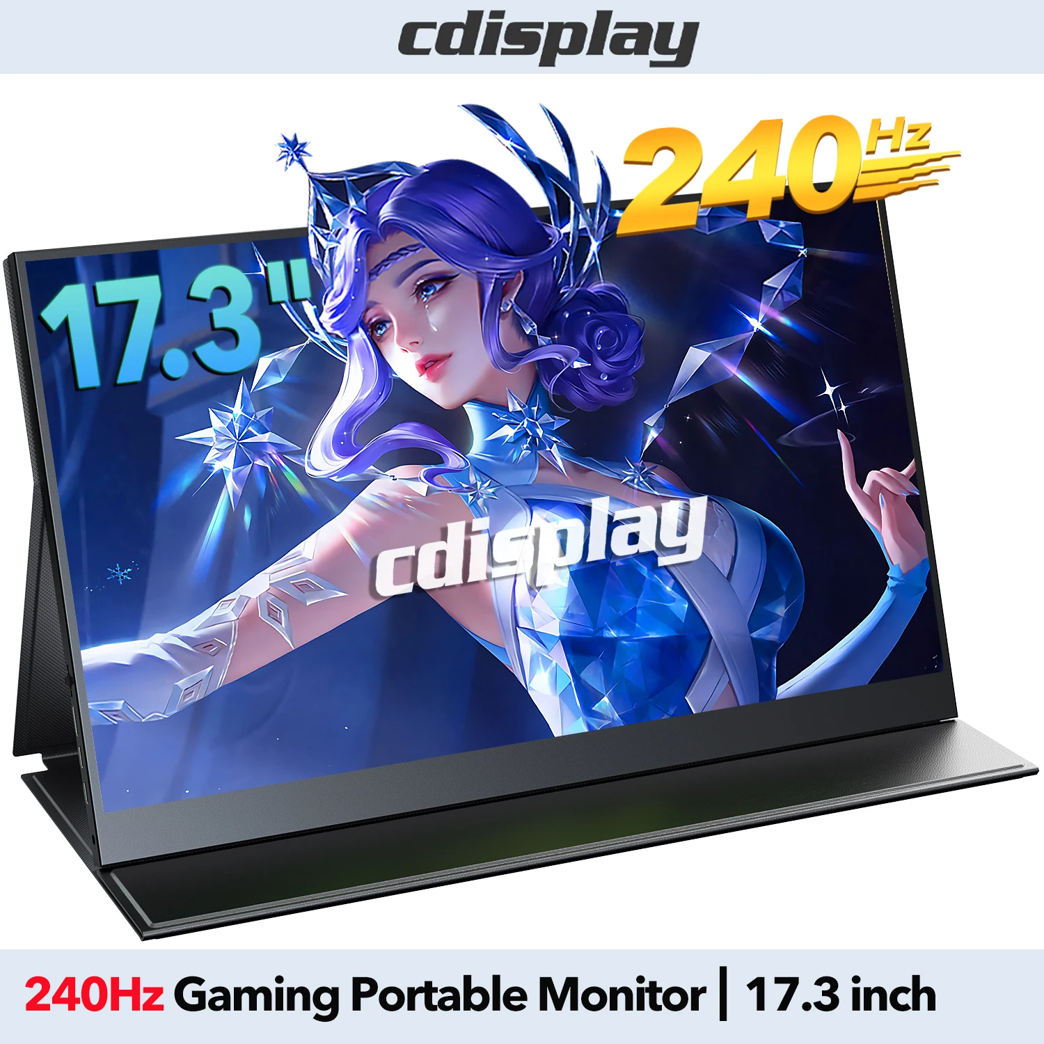 

Игровой портативный монитор Cdisplay, 17,3 дюйма, 1080P, 240 Гц, 100% sRGB, 8Bit, игровой ноутбук AMD Freesync, второй дисплей, экран 16:9 IPS