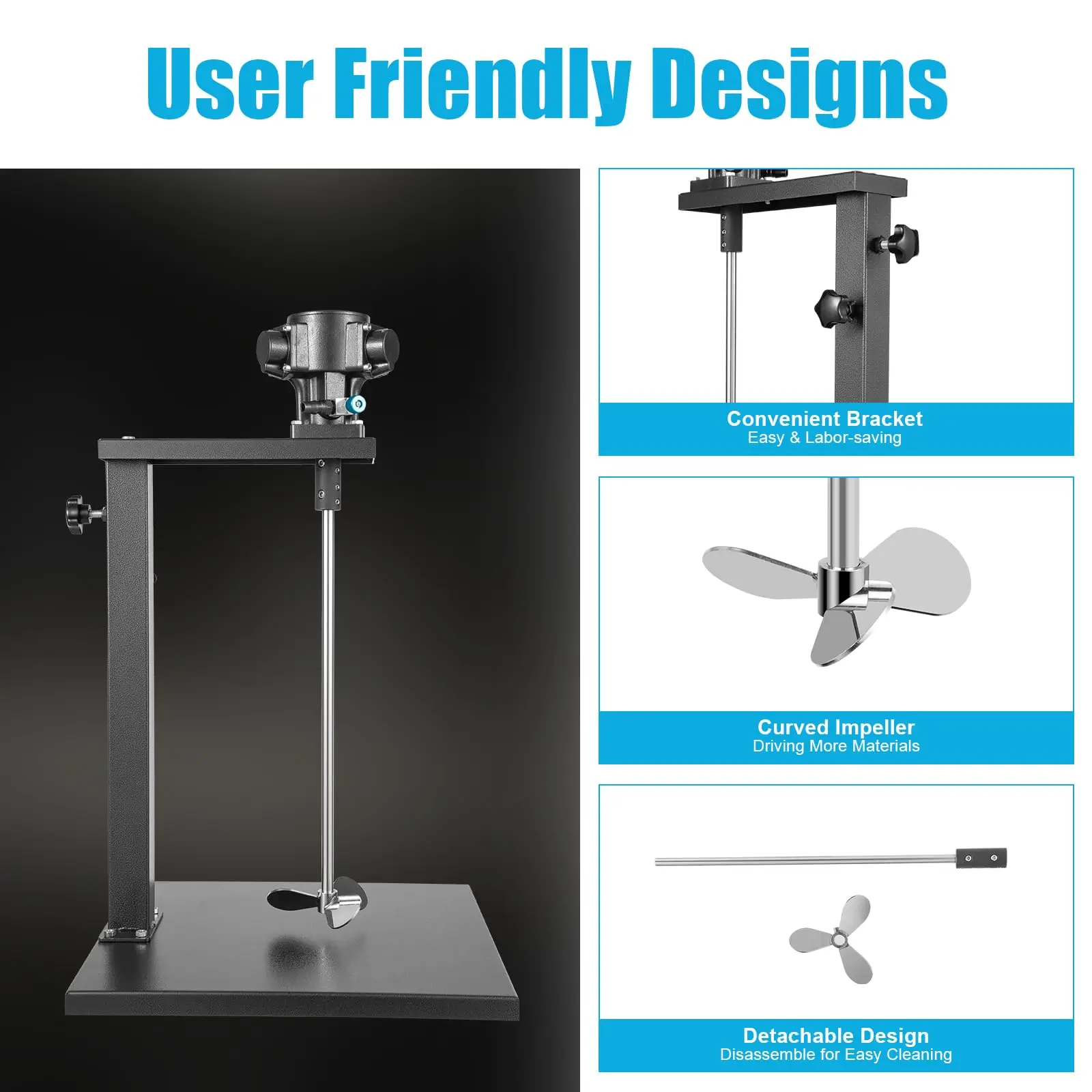 Tbvechi Pneumatic Paint Mixer, 5 Gallon Pneumatic Paint Coating Mixer Stainless Steel Automatic Agitator Dispenser for Industria