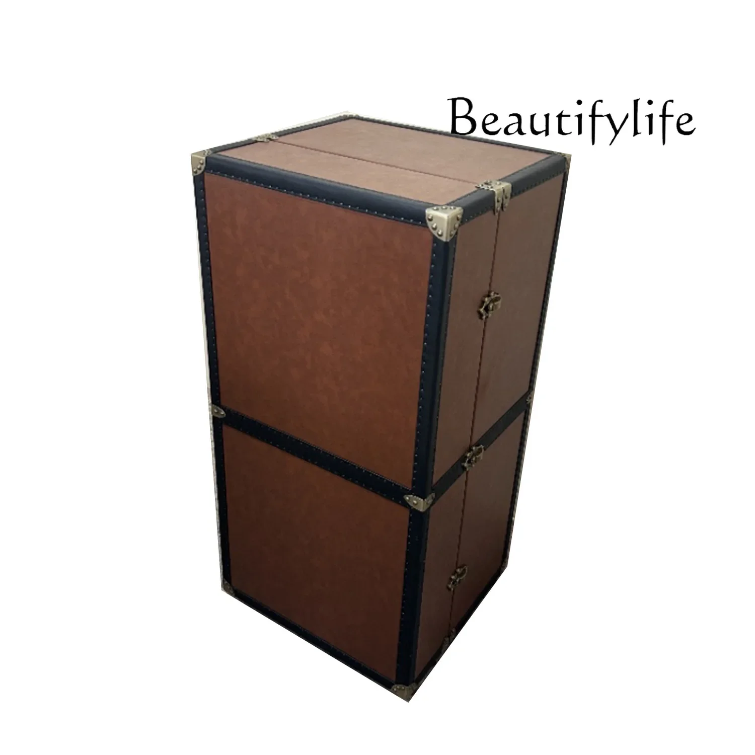 R mittelalterliche Retro-Möbel, Weinschrank im Kofferstil, französischer kreativer Beistellschrank, nordischer Modedesigner