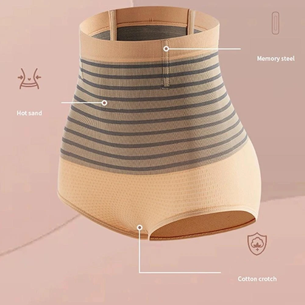 High Waist Breathable Shaping Panty Belly Band Abdominal Compression Corset Slimming Body Shaper Butt Lifter Seamless Panties image 5