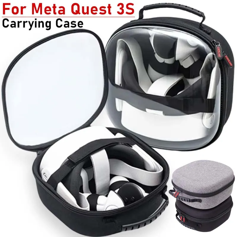 Shockproof VR Headset Storage Case for Meta Quest 3S Handbag Carrying Case VR Travel Bag for Quest 3S Protector Bag Accessories