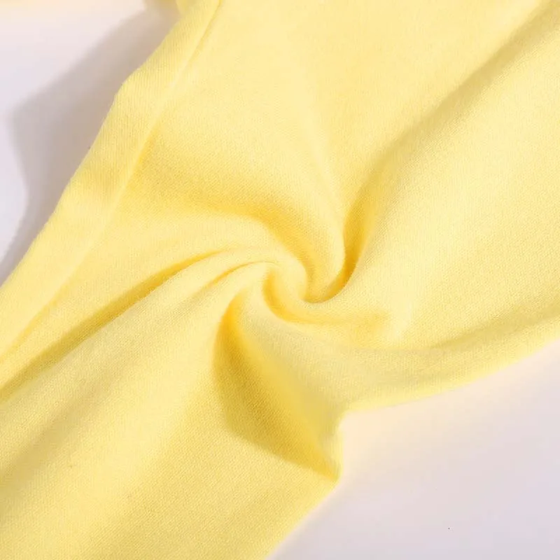 Newborn Baby Footed Pants 100% Cotton Elastic Waist Solid Color Spring Autumn Infant Footie Leggings 0-12 Months