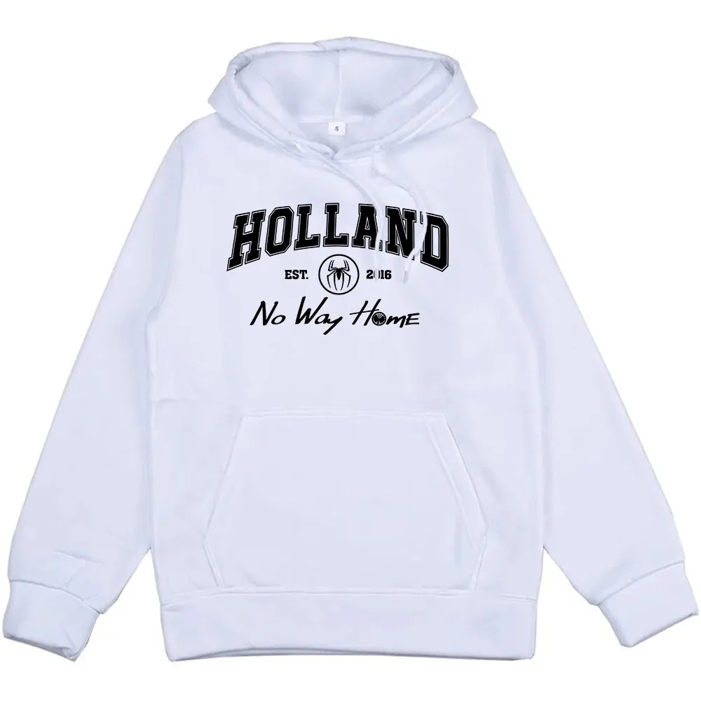 Tom Holland EST 2016 Hoodies No Way Home Letter Printing Sweatshirts Long Sleeve Casual Winter Pullovers Hooded Men Clothing