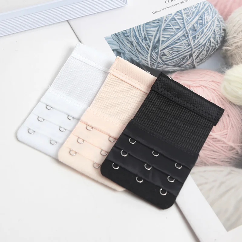 3PCS drei Reihen von drei Knöpfen BH-Verlängerung für Damen elastische BH-Verlängerungsgurt Haken Clip Expander verstellbare Schnalle Intim