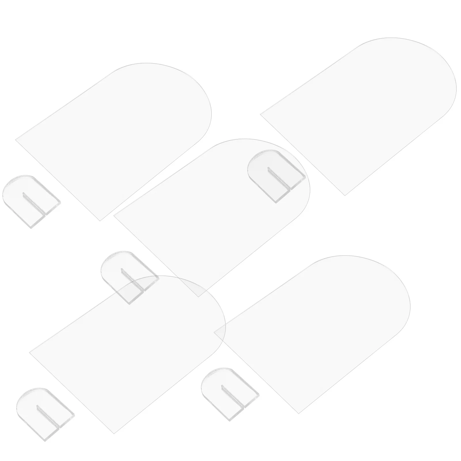 

5Sets Clear Acrylic Seating Place Cards Wedding Table Numbers Blank Name Cards Reusable Banquet Party Supplies