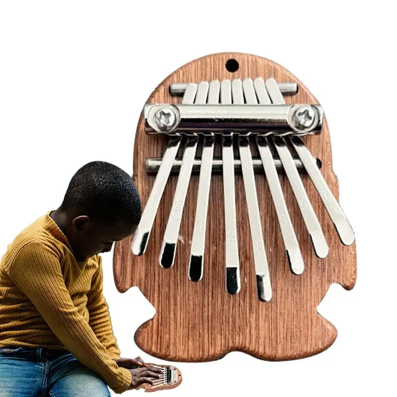 8 Key Kalimba 8 Key Marimba Musical Pendant Cute Small Finger Piano Ornaments For Adult Music Lovers Friends Traveling