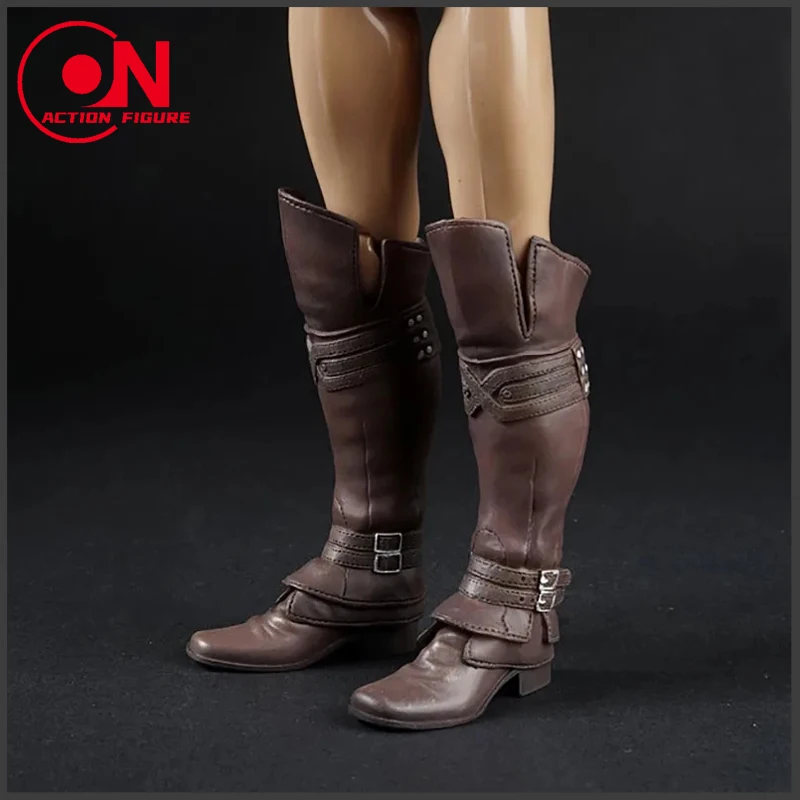 Bottes longues en cuir AS005 pour hommes, échelle 1/6, chaussures de soldat, modèle adapté au corps de figurine d'action de soldat HT PH TBL de 12 pouces, en Stock