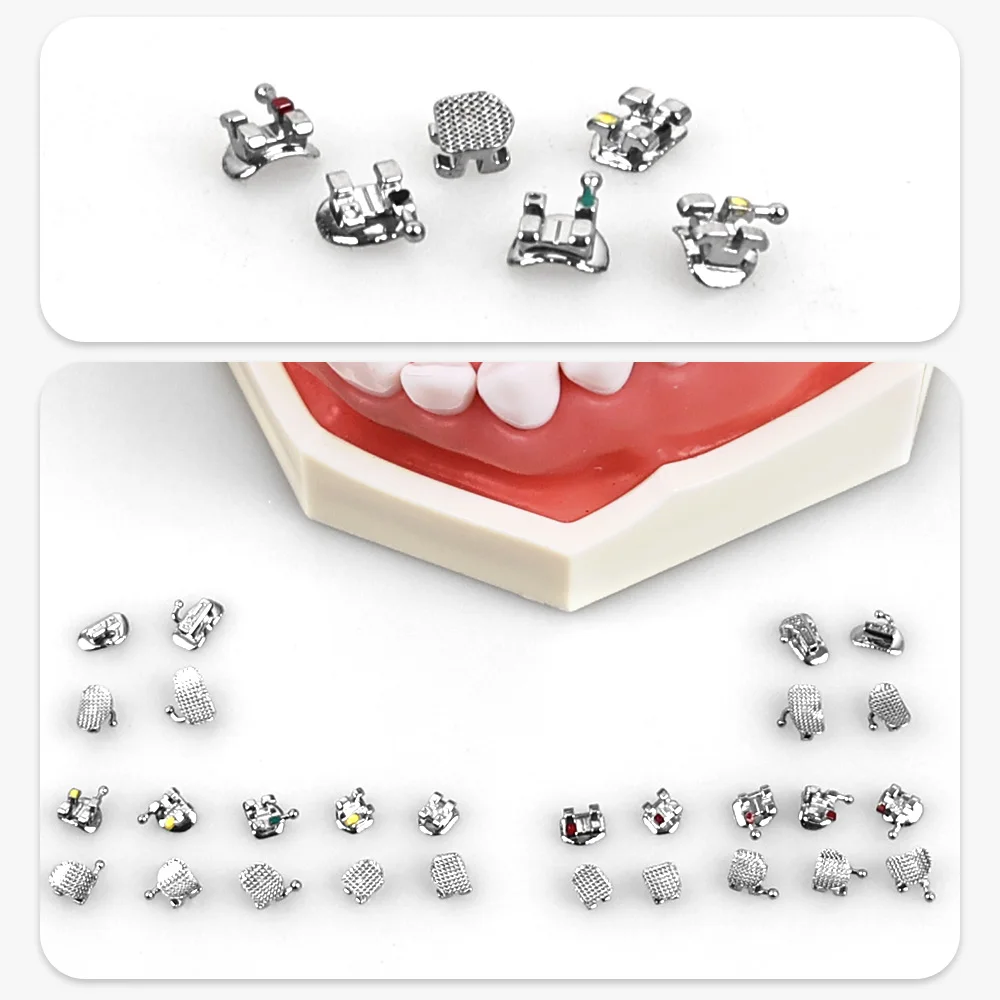 ELIJAH 1pack Dental Orthodontic Mini Roth Bracket Standard MBT Metal Braces Dental Orthodontic Edgewise Brackets