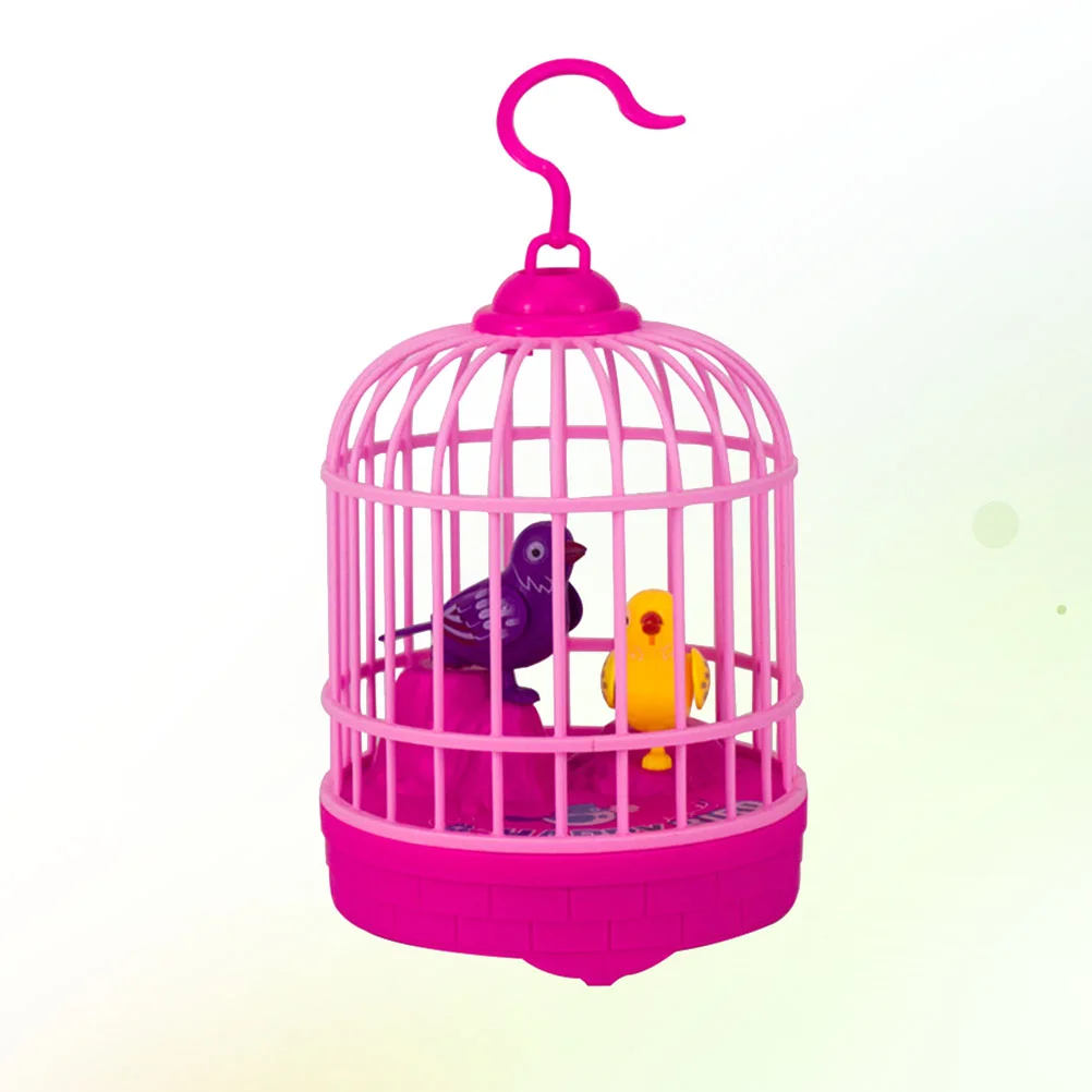 Bird Cage Childrens Toys Simulation Parrot Birdcage Imitation Voice Sensor Control