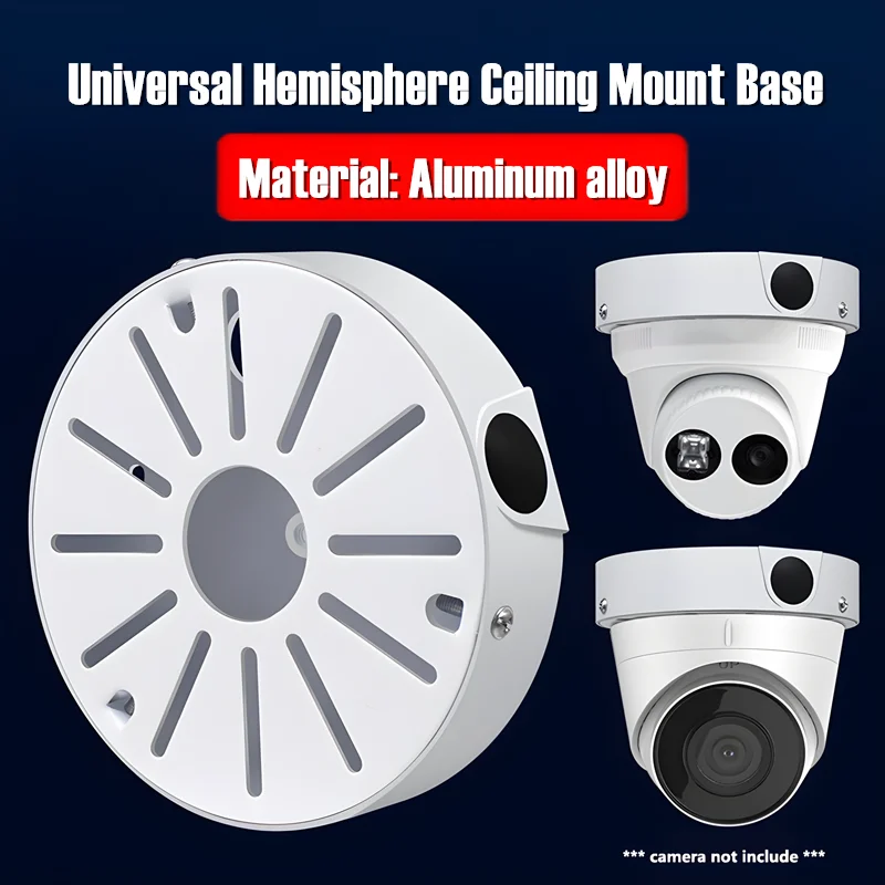 

Aluminum Alloy Monitoring Hemisphere Support Dome CCTV Camera Junction Box Ceiling Lifting Adapter Plate Hidden Wire Base Box