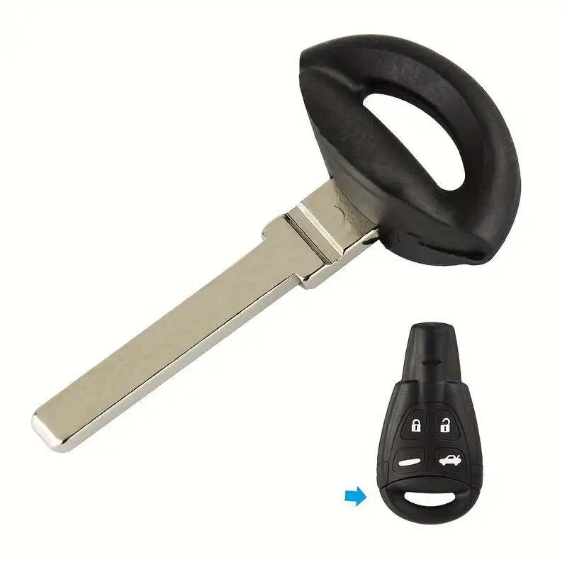 Jingyuqin guscio chiave auto a distanza per Saab 9-3 93 2003-2007 4 pulsanti lama non tagliata Smart Card sostituzione custodia portachiavi senza