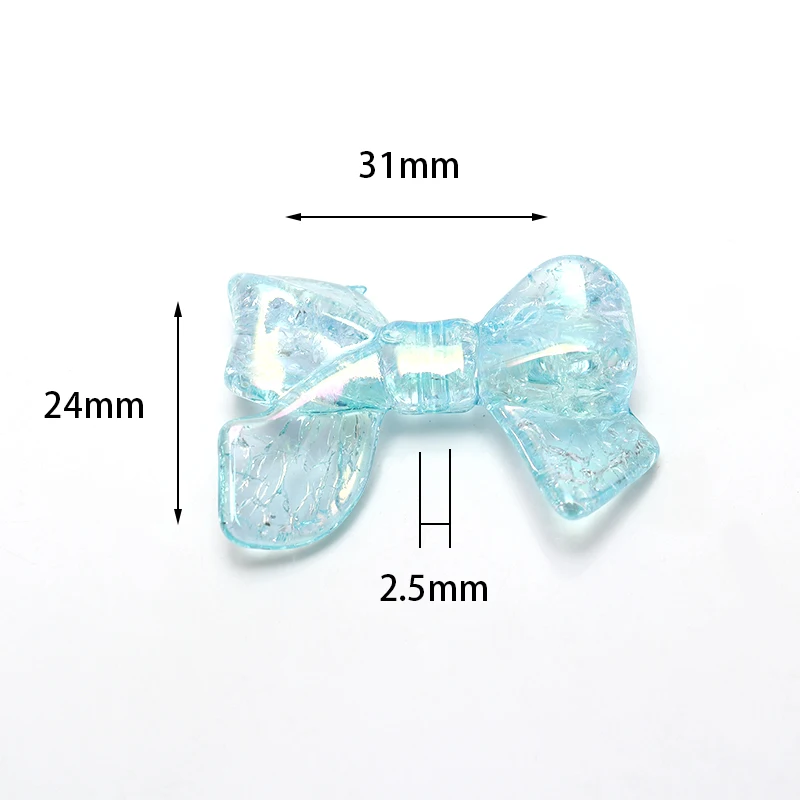 10 قطعة 31x24 مللي متر القوس الاكريليك الخرز الحلو لون الحلوى Bowknot فضفاض خرزة مباعدة DIY بها بنفسك صنع المجوهرات قلادة المفاتيح اكسسوارات #2