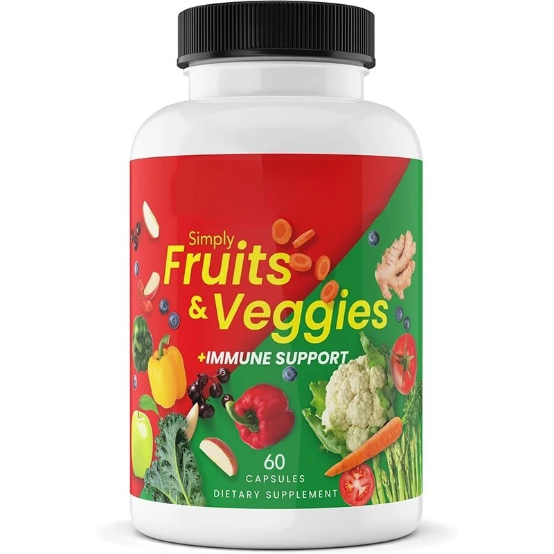 Fruit And Vegetable Supplement Capsules - Daily Blend，rich In Essential Vitamins, Antioxidants, And Minerals -60 Capsules