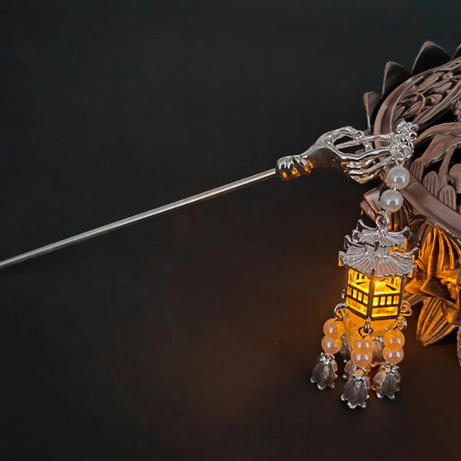 

Chinese Style Hair Stick Glowing Lantern Hairpin Women Ancient Style Palace Lantern Hair Stick Headpiece Christmas Hair Jewelry